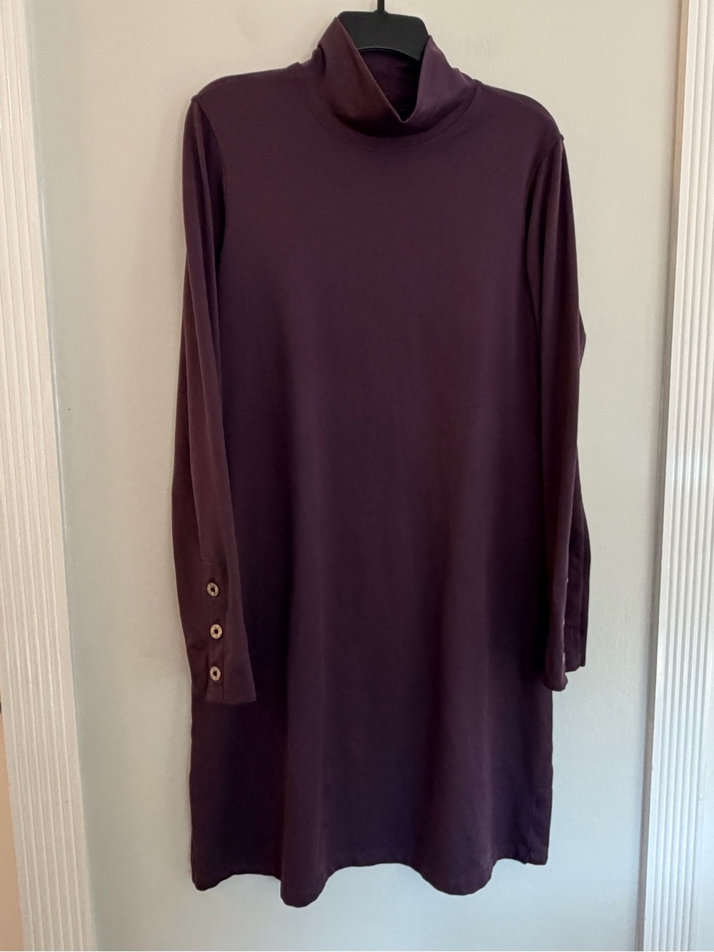 Title Nine Purple Turtleneck Sweater Dress Size Large